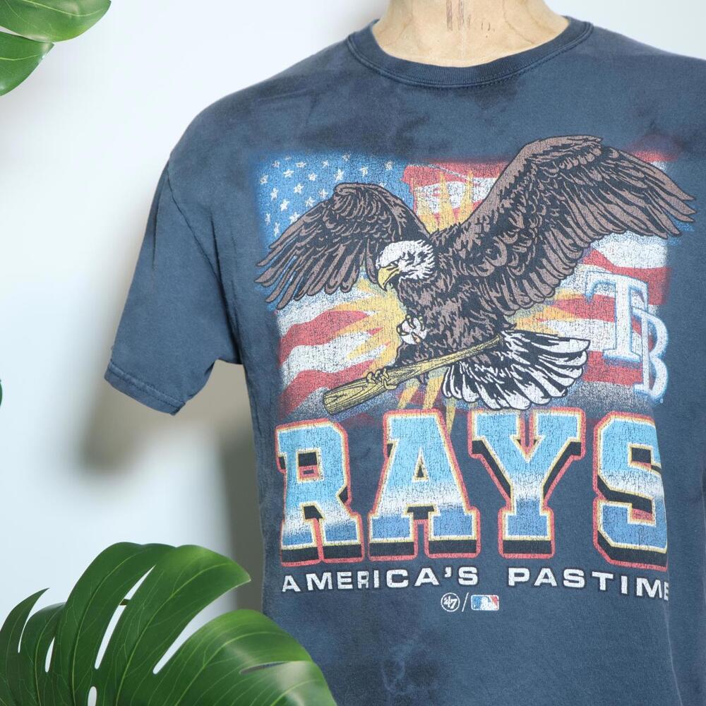 47 Men's Black and Navy Tshirt